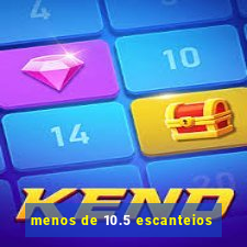 menos de 10.5 escanteios